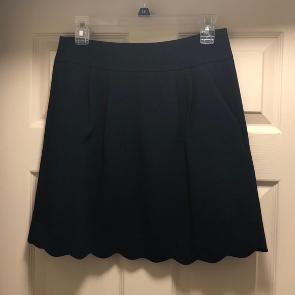 LOFT Dresses & Skirts - Loft Scalloped Skirt- Navy